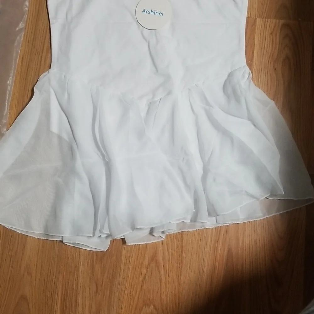 𝅺Arshiner Ballet Dance Leotard Girl White Costume